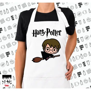 Harry potter kid, Ποδιά μακριά Σεφ ολόσωμη με τσέπες white (ΕΝΗΛΙΚΩΝ)