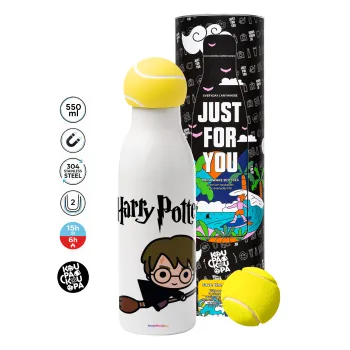 Harry potter kid, Μπάλα τένις μεταλλικό παγούρι θερμός, διπλού τοιχώματος, 550ml