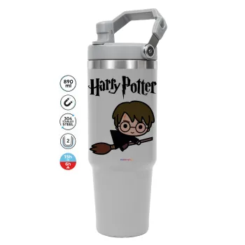 Harry potter kid, GREY color, 890ml (30oz) stainless Steel Tumbler with Handle