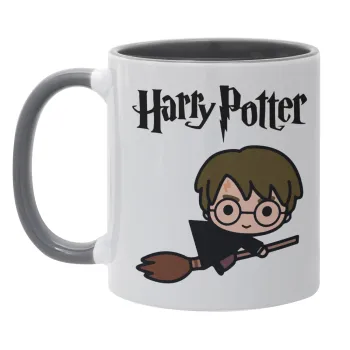 Harry potter kid, Κούπα χρωματιστή γκρι, κεραμική, 330ml
