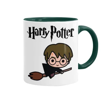 Harry potter kid, Κούπα χρωματιστή πράσινη, κεραμική, 330ml