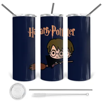 Harry potter kid, Tumbler stainless steel 600ml, with metal straw & cleaning brush