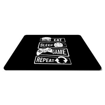 Eat Sleep Game Repeat, Mousepad rect 27x19cm