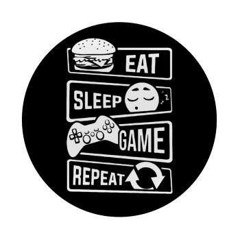 Eat Sleep Game Repeat, Mousepad Στρογγυλό 20cm