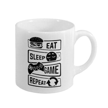 Eat Sleep Game Repeat, Κουπάκι κεραμικό, για espresso 150ml