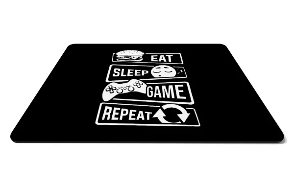 Eat Sleep Game Repeat — Mousepad rect 27x19cm