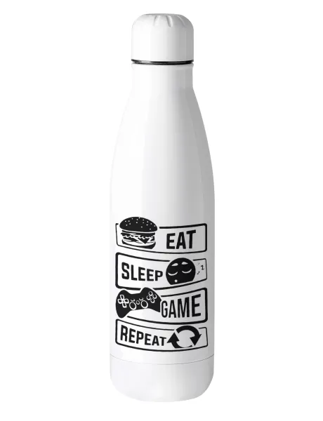 Eat Sleep Game Repeat — Metal mug thermos (Stainless steel), 500ml