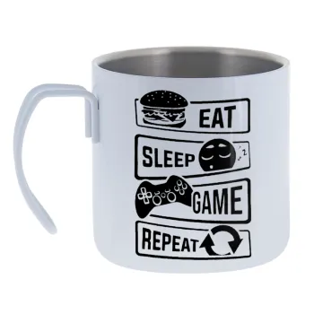 Eat Sleep Game Repeat — Κούπα Ανοξείδωτη διπλού τοιχώματος 400ml