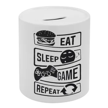 Eat Sleep Game Repeat, Κουμπαράς πορσελάνης με τάπα