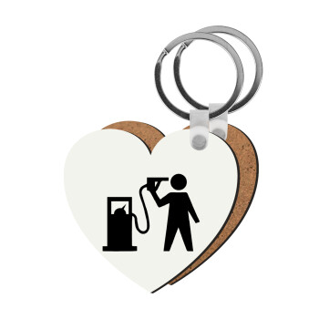 Fuel crisis, Μπρελόκ Ξύλινο καρδιά MDF