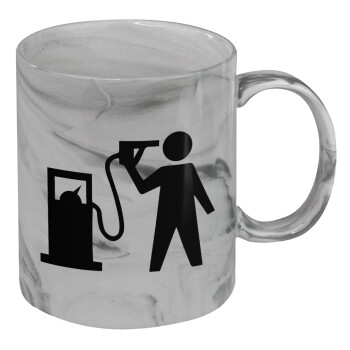 Fuel crisis, Κούπα κεραμική, marble style (μάρμαρο), 330ml