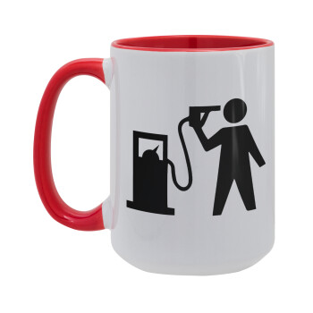 Fuel crisis, Κούπα Mega 15oz, κεραμική Κόκκινη, 450ml