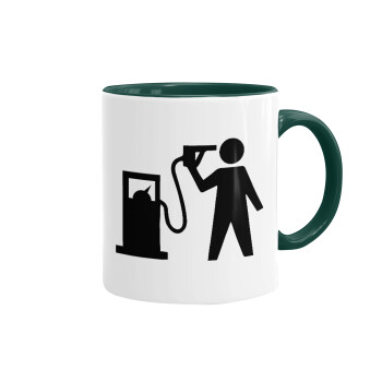 Fuel crisis, Κούπα χρωματιστή πράσινη, κεραμική, 330ml