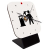Quartz Wooden table clock with hands (10cm)