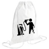 Backpack pouch GYMBAG white (28x40cm)