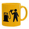Ceramic coffee mug yellow, 330ml