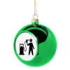 Green Christmas tree ornament ball 8cm