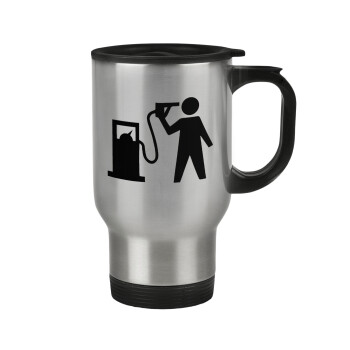 Fuel crisis, Κούπα ταξιδιού ανοξείδωτη με καπάκι, διπλού τοιχώματος (θερμό) 450ml