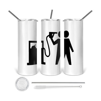 Fuel crisis, Tumbler stainless steel 600ml, with metal straw & cleaning brush