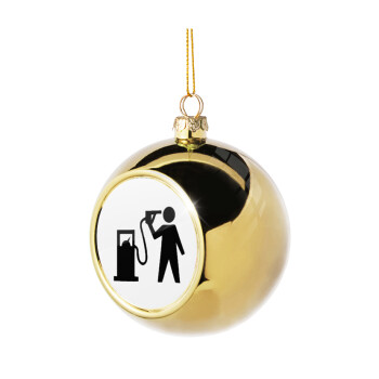 Fuel crisis, Χριστουγεννιάτικη μπάλα δένδρου Χρυσή 8cm