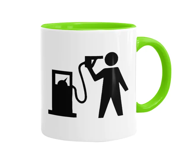 Fuel crisis — Κούπα χρωματιστή βεραμάν, κεραμική, 330ml