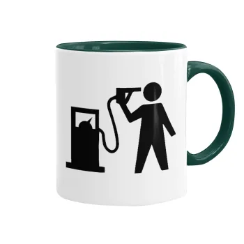 Fuel crisis, Mug colored green, ceramic, 330ml