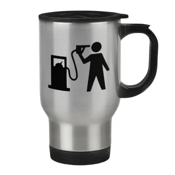 Fuel crisis, Κούπα ταξιδιού ανοξείδωτη με καπάκι, διπλού τοιχώματος (θερμό) 450ml