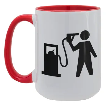Fuel crisis, Κούπα Mega 15oz, κεραμική Κόκκινη, 450ml