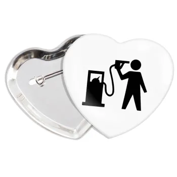 Fuel crisis, Κονκάρδα παραμάνα καρδιά (57x52mm)