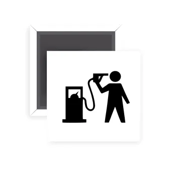 Fuel crisis, Μαγνητάκι ψυγείου τετράγωνο διάστασης 5x5cm