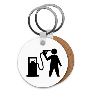 Fuel crisis, Μπρελόκ Ξύλινο στρογγυλό MDF Φ5cm