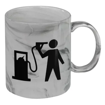 Fuel crisis, Κούπα κεραμική, marble style (μάρμαρο), 330ml