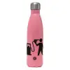Μεταλλικό παγούρι θερμός Ροζ Ματ (Stainless steel), διπλού τοιχώματος, 500ml