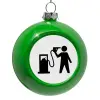 Στολίδι Χριστουγεννιάτικη μπάλα δένδρου Πράσινο 8cm