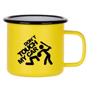 Don't touch my car, Metallic enamel MATT Yellow cup 360ml