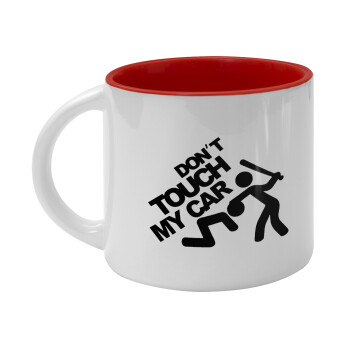 Don't touch my car, Κούπα κεραμική 400ml Λευκή/Κόκκινη