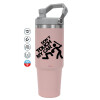 Pink color, 890ml (30oz) stainless Steel Tumbler with Handle