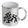 Mug ceramic, silver mirror, 330ml