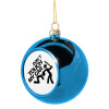 Blue Christmas tree ball ornament 8cm