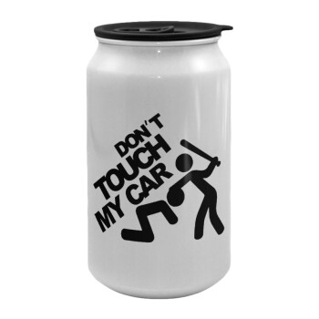 Don't touch my car, Κούπα ταξιδιού μεταλλική με καπάκι (tin-can) 500ml