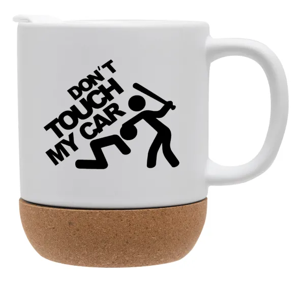 Don't touch my car — Ceramic coffee mug Cork (MAT), 330ml