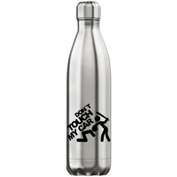 Don't touch my car, Inox (Stainless steel) hot metal mug, double wall, 750ml