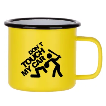 Don't touch my car, Metallic enamel MATT Yellow cup 360ml