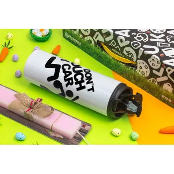 Don't touch my car, Easter candle,Travel Tumbler 2 Lids, with metal straw & cleaning brush & aromatic flat candle (30cm) (PINK)