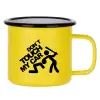 Metallic enamel MATT Yellow cup 360ml