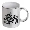 Mug ceramic, silver mirror, 330ml