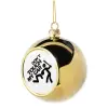 Golden Christmas tree ball ornament 8cm