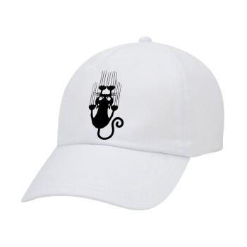 Cat scratching, Καπέλο Baseball Λευκό (5-φύλλο, unisex)