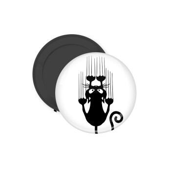 Cat scratching, Μαγνητάκι ψυγείου στρογγυλό διάστασης 5cm