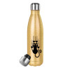 Glitter gold stainless steel thermos bottle, double-walled, 500ml